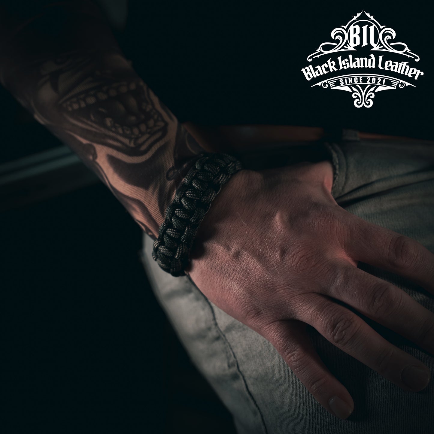 Paracord Rannekoru / Heijastava Oranssi & Harmaa